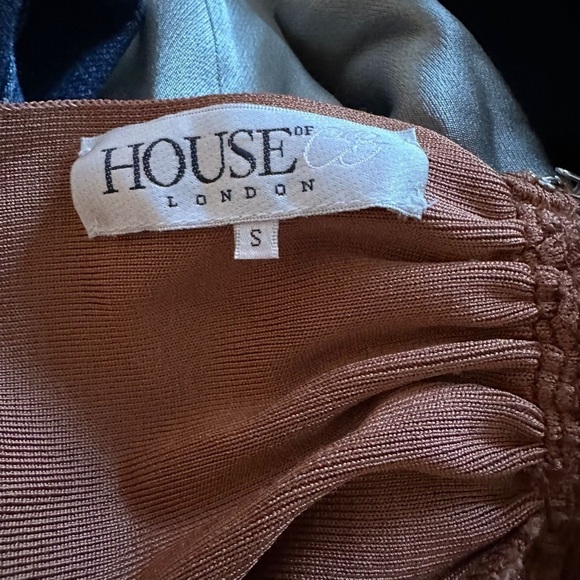 House of CB Francesca Wrap Plunge Bodycon Midi Dress Size S - Picture 5 of 6